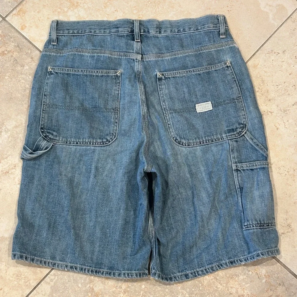 GAP Carpenter Jean Shorts Mens 33 Blue Denim Jorts 10